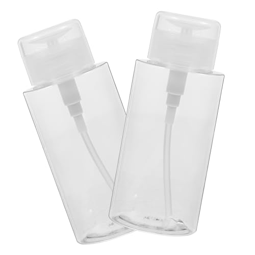 GANAZONO 2 Stück 300ml Druckpumpenspender für Make Up Entferner Leere Flüssigkeitsflasche für Unterwegs Petg Geringes Gewicht Einfach zu Befüllen von GANAZONO