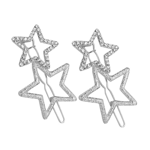 GANAZONO 2stücke Funkelnde Stern Haarspangen Mit Strass Dekorative Haarclips Für Frauen Und Mädchen Vielseitige Haarschmuck Für Stylische Frisuren von GANAZONO