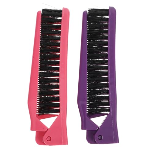 GANAZONO 2 Stück Faltkamm Faltbare Haarbürste Entwirrer Zusammenklappbarer Haarkamm Für Frauen Kleine Kopfhaut Reisehaarbürste Faltbare Bürste Streich Frau Haarbürsten Tragbarer von GANAZONO