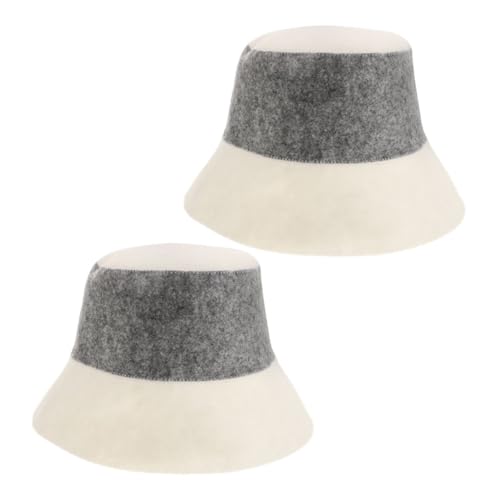 GANAZONO 2stücke Sauna-hut Aus Wollfilz Für Damen Und Herren Stylischer Fischerhut Saugfähig Und Isolierend Für Sauna Reisen Und Schwimmbad Komfortabel Und Funktional von GANAZONO