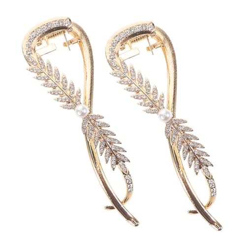 GANAZONO 2stücke Haarspangen Perlen Und Strasssteinen Dekorative Haarspangen Für Damen Seitliche Für Verschiedene Anlässe von GANAZONO