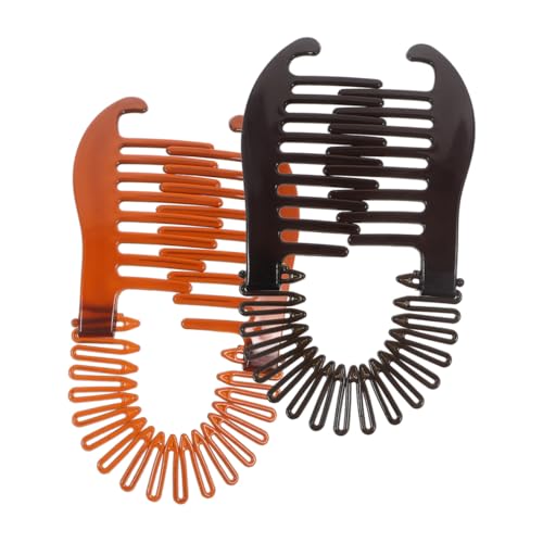 GANAZONO 2 Stück Kunststoff Bananen Haarklammern für Dickes und Langes Haar Leichte Sichere Haarklammer Eleganter Haarschmuck für Frauen Praktische Clips für Alltag und Frisuren von GANAZONO