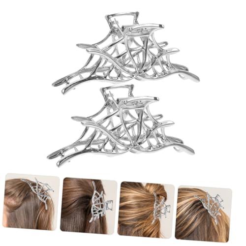 GANAZONO 2 Stück Metall Haarklammer Spinnennetz Design Spiderweb Haarspange Frauen Party Accessoire Festhaltend Vielseitig Modisch Elegant für Damen und Mädchen von GANAZONO