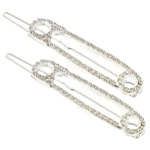 GANAZONO 2 Stück Sicherheitsnadel Haarklammern Strass Haarklammern für Frauen Mädchen Haarschmuck Langlebig Leicht Vielseitig für Lange Kurze Lockige Haare von GANAZONO