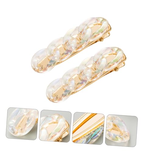 GANAZONO 2 Stück Teiliges Acryl Ketten haarclip Modische Entenschnabel haarklammern für Damen Sanft und Schonend für Dünnes und Dickes Haar Vielseitiger Haarschmuck für Altersgruppen GANAZONO 2 Stück Teiliges Acryl Ketten haarclip Modische Entenschnabel haarklammern für Damen Sanft und Schonend für Dünnes und Dickes Haar Vielseitiger Haarschmuck für Altersgruppen von GANAZONO