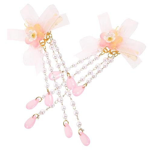 GANAZONO 2 Stück Teiliges Chinesische Haarnadeln mit Tassel und Blumenmotiv Traditionelle Retro haarspangen für Mädchen Schonend und Dekorativ Eleganter Haarschmuck für Festliche Anlässe von GANAZONO