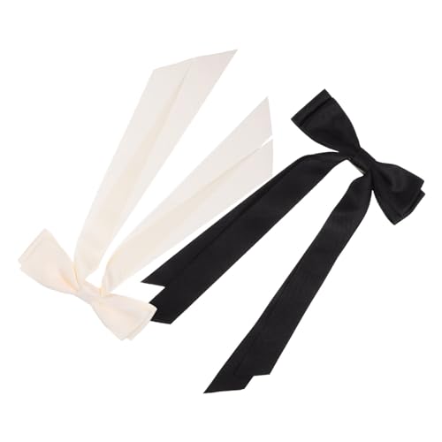 GANAZONO 2 Stück Teiliges Haarschleifen Doppellagigem Band Elegante Haarspange für Damen Fester Sitz Vielseitig Einsetzbar Minimalistisches Design für Alltag und Festlichkeiten von GANAZONO