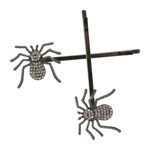 GANAZONO 2 Stück Vintage Haarschmuck Kleine Haarklammern mit Strass Spinnenmotiv Stabile Bobby Pins für Frauen und Teenager für Hochzeiten Partys und Festliche Anlässe von GANAZONO