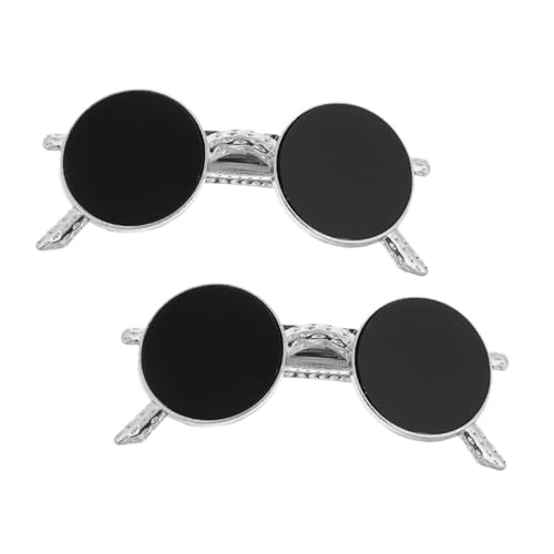 GANAZONO 2 Stück Vintage Sonnenbrillen Haarklammern Stylische Haarspangen im Sonnenbrillen Design Vielseitige Haarnadeln für Damen für Verschiedene Anlässe und Trendige Hairstyles von GANAZONO