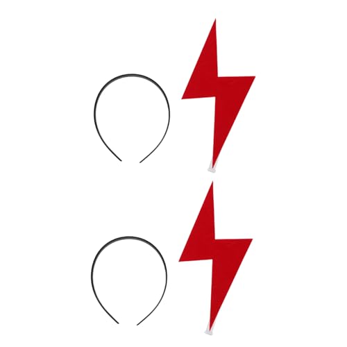 GANAZONO 2stücke Lustige Haarbänder Funkelnde Blitz-stirnbänder Für Partys Festivals Und Konzerte Kreative Haar-accessoires Für Geburtstagsfeiern Und Fotorequisiten von GANAZONO