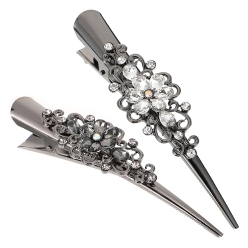GANAZONO 2 Stücke Strass Haarspangen für Damen Große Alligator Clips Robustes Design für Dickes und Dünnes Haar Eleganter Kopfschmuck von GANAZONO