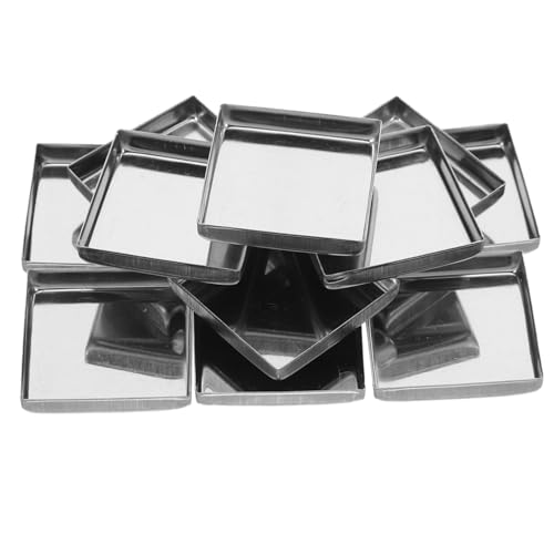 GANAZONO 20 Stück Leere Eckige Metall-make-up-pfännchen Robuste Eisenpans für DIY Lidschatten Magnetisch Kompatibel Vielseitig für Kosmetik-refills und Organizer von GANAZONO