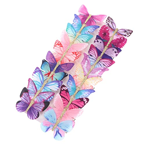 GANAZONO 20 Stück Schmetterlings Haarspangen 3D Dekorative Haarnadeln Mädchen Haarclips Haaraccessoires für Partys Halloween Kinder von GANAZONO