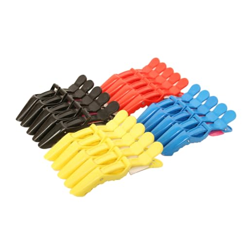 GANAZONO 20 Stück Teiliges Alligator Clips Salon Haarspangen aus Robustem Kunststoff in Schwarz Rot Blau Gelb Professionelle Sectioning Hair Clips für Frauen und Mädchen Fester Sitz bei von GANAZONO
