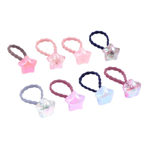 GANAZONO 20 Stück Teiliges Haargummi Mädchen Elastische Schonende Haarbänder mit Niedlichem Stern design Bunte Ponytail halter für Bequem und Strapazierfähig für Alltag Zufällige Farbe von GANAZONO