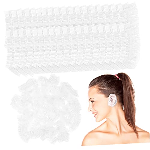 GANAZONO 200stücke Einweg-ohrabdeckungen Für Dusche Und Haarfärbemittel Durchsichtige Ohrkappen Elastische Einweg-ohrprotektoren Für Männer Und Frauen von GANAZONO