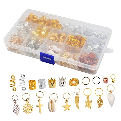 GANAZONO 238stücke Haarflechtringe Manschetten Für Dreadlocks Zöpfe Langes Haar Metall Langlebig Ohne Werkzeug Geeignet Für Partys Alltag Diy Frisuren Geschenke von GANAZONO