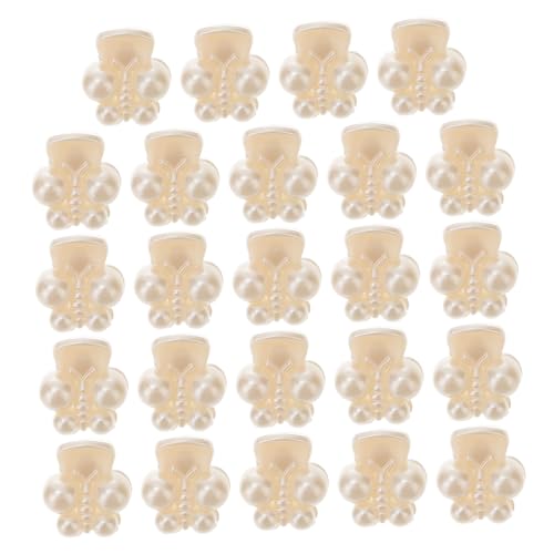 GANAZONO 24 Stück Teiliges Mini Perlen Haarspangen mit Schmetterlings Blumenmotiven Stilvolle Clips für Damen Vielseitiges Haarschmuck Alltag und Styling von GANAZONO