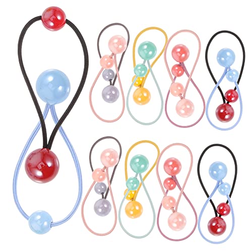 GANAZONO 28stücke Pack Elastische Haargummis Für Mädchen Mit Doppelkugeln Haarseile Bunte Pferdeschwanzhalter Für Junge Mädchen Und Erwachsene von GANAZONO