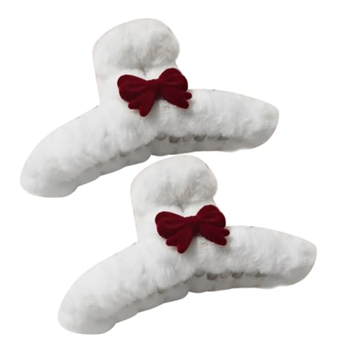 GANAZONO 2stücke Pelzige Haarklammern Mit Schleifen Frauen Haar Clips Kopfschmuck Für Haare von GANAZONO