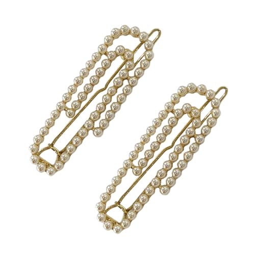 GANAZONO 2stücke Perlen Haarclips Büroklammer-design Damen Kopfbedeckung Haar Styling Clips Für Party Hochzeit Alltag Urlaub Robust Und Leicht von GANAZONO