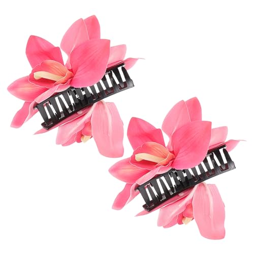 GANAZONO 2Stücke Rutschfeste Hawaii Haarclips für Damen für Dickes und Dünnes Haar Tropische für Ihr Haarstyling mit Einzigartigem Blumendesign von GANAZONO