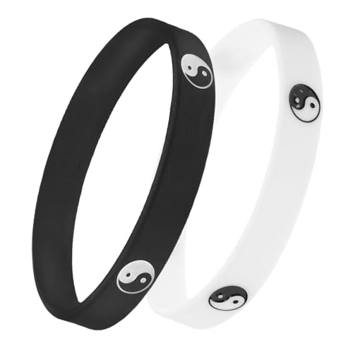 GANAZONO 2stücke Silikonarmbänder Gummiarmbänder Armbänder Für Frauen Männer Schmuck Mit Exquisiter Verarbeitung Und Schickem Design von GANAZONO