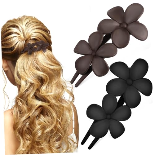 GANAZONO 2stücke Blumige Stilvolle Flache Haarspangen Für Damen Farbenfrohe Haaraccessoires Für Hochzeiten Partys Und Täglichen Gebrauch Leicht Und Langlebig von GANAZONO