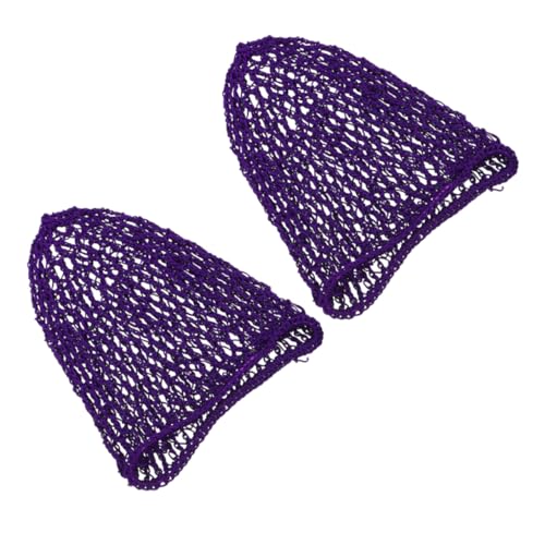 GANAZONO 2stücke Haarnetz Für Lockige Haare Leichtes Handgehäkeltes Schlafnetz Atmungsaktive Haarhaube Für Damen Für Täglichen Gebrauch Und Besondere Anlässe von GANAZONO