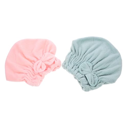 GANAZONO 2stücke Haarturban Für Damen Schnelltrocknende Mikrofaser-duschtücher Niedlichem Schleifen-design Bad-accessoire Für Effektive Haarpflege Und Weniger Haarbruch von GANAZONO
