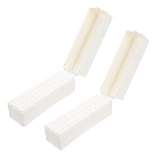 GANAZONO 2stücke Nagelbohrerbox Fach Organizer Für Nagelschleifköpfe Nagelbohrerhalter Aus Robustem Kunststoff Praktisch Für Home Und Salon von GANAZONO