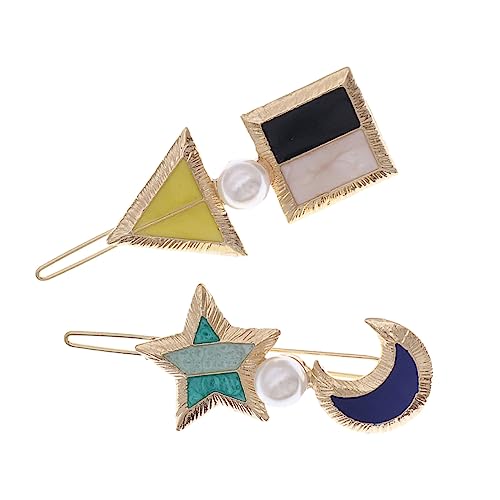 GANAZONO 2stücke Stern Haarspangen Geometrische Form Haarschmuck Für Frauen Mädchen Clip Zubehör Für Party Hochzeit Schule Reise von GANAZONO