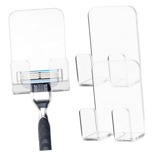 GANAZONO 3 Stck Transparenter Duschwand haken aus Selbstklebender Bad organizer für Rasierer Handtuchhalter und Steckdosen Platzsparendes Badregal Bohren Modernes Design GANAZONO 3 Stck Transparenter Duschwand haken aus Selbstklebender Bad organizer für Rasierer Handtuchhalter und Steckdosen Platzsparendes Badregal Bohren Modernes Design von GANAZONO