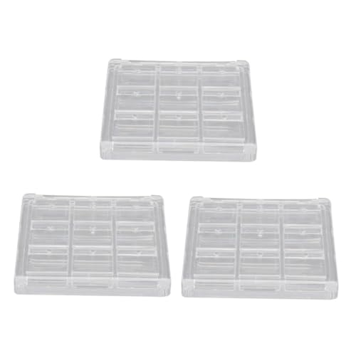 GANAZONO 3 Stück Fach Transparente Lidschatten Aufbewahrungsbox Kosmetik Organizer Kompakt Leicht Tragbar Für DIY Lippenstift Make up Aufbewahrung Für Reise Und Alltag von GANAZONO