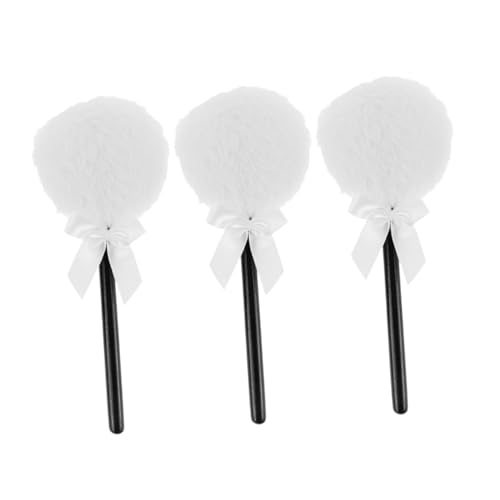 GANAZONO 3 Stück Make-up-Puff Maniküre Puderquaste Make-up-Pads für gepressten Puder Make-up-Puderpads Damen Puderquaste Make-up-Puder- Puste machen Plüsch Weiß von GANAZONO