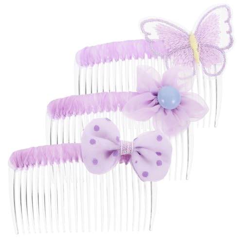 GANAZONO 3 Stück Teiliges Haarkamm Dekorativen Zähnen Eleganter Transparenter Haarkamm für Mädchen Leichtes Gebogenes Design für Braut Festfrisuren Modisches Haarschmuck accessoire von GANAZONO