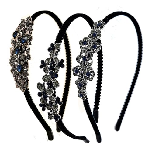 GANAZONO 3 Stück Teiliges Klassischer Haarschmuck mit Rhinestone design Eleganter Chinesischer Stil Blumendekor Haarschmuck für Damen Geeignet für Hochzeit Party und Alltag von GANAZONO