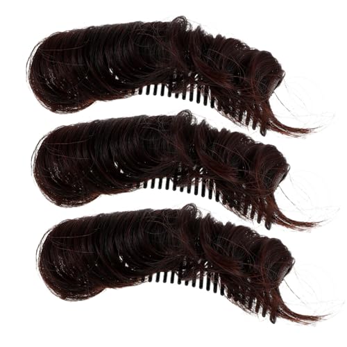 GANAZONO 3 Stück Unsichtbares Haarkissen Voluminöses Haareinsatz Pad für Frauen und Mädchen Realistische Haarbasis zum Hinterkopfvolumen Unsichtbarer Haarknoten Volumenformer Haarstyling von GANAZONO