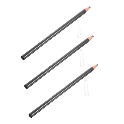 GANAZONO 3 Stück Wasserfester Augenbrauenstift Set mit Peel Off Spitze Schweißfest Wischfest Natürliche Graue Farbe Tragbar für Präzise Brauen für Reisen und Outdoor Einsatz von GANAZONO