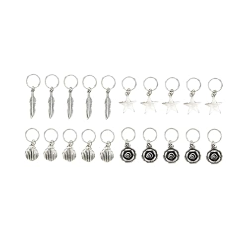 GANAZONO 35 Stück Teiliges Metalldreadlocks Runden Haarringen in Muschelform Leichte Metall haarröhren Dekorativer Haarschmuck für Zöpfe und Braids Langlebige Haar manschetten für von GANAZONO