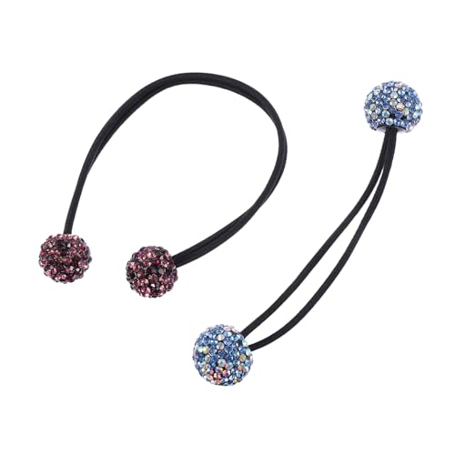 GANAZONO 3stücke Strass Haarband Mit Glitzer- Hochelastische Gummibänder Für Haarseile Für Damen Pferdeschwanzhalter Und Haarring von GANAZONO