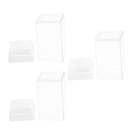 GANAZONO 3Stücke Nagelschleifkopfkasten Teiliges für Nagelbohrer Organizer mit Deckel Staubfestem Design und Langlebigem Kunststoffmaterial für Maniküre von GANAZONO