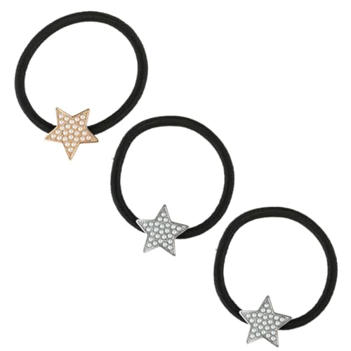 GANAZONO 3stücke Teiliges Perlen-haarband Mit Sternen-design Elegantes Haar-accessoire Für Frauen Langlebige Haargummis Für Stilvolle Frisuren Für Mütter Und Töchter von GANAZONO