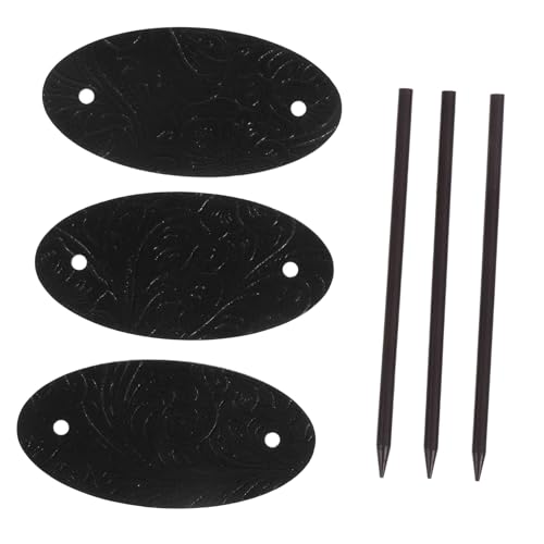 GANAZONO 3stücke Leder-haarspangen Mit Stab Elegante Haarnadeln Für Damen Geeignet Für Dutt Und Verschiedene Haararten Langlebig Und Haarschonend von GANAZONO