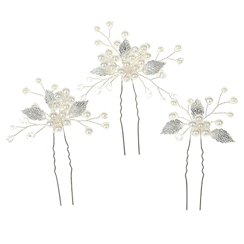 GANAZONO 3stücke Perlen Braut Haarnadel Hochzeit Haarschmuck Stil Haargabel Braut Haar Styling Pin Für Frauen Abschlussball Party Anlässe von GANAZONO