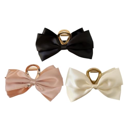 GANAZONO 3stücke Teiliges Haarklammern Mit Großem Schleifen-design Dekorative Haarklammern Für Frauen Für Hochzeiten Partys Und Alltag von GANAZONO