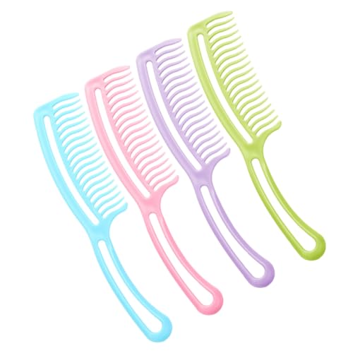 GANAZONO 4 Stck Teiliges Haarkamm Griff Wellenzahniger Kunststoffkamm Leicht Langlebig Vielseitig für Männer und Frauen Effektives Entwirren und Styling Aller Haartypen Tragbar und Sicher von GANAZONO