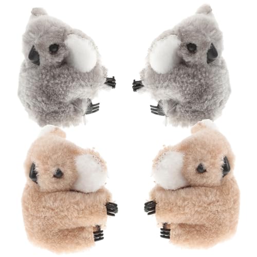GANAZONO 4 Stück Koala Haarnadeln Für Mädchen Kleine Haarspangen Aus Sicherem Material Niedliches Haarschmuck Für Hochzeiten Und Partys Grau Und Braun Dekorative Haaraccessoires Für von GANAZONO