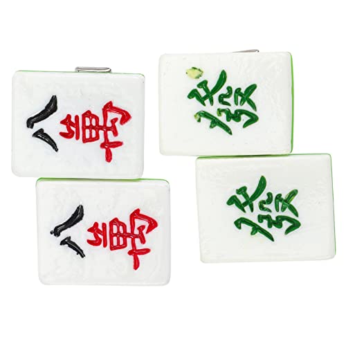 GANAZONO 4 Stück Mahjong Haarspange Dekorative Haarnadeln für Mädchen Rutschfest Bunt für Partys und Alltagskleidung von GANAZONO