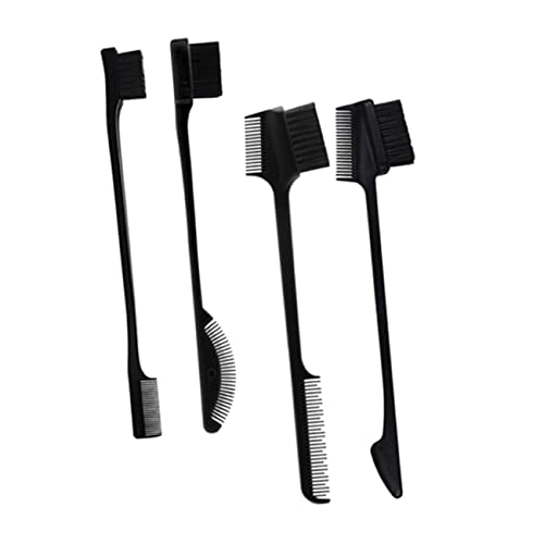 GANAZONO 4 Stück Praktischer Dual use Augenbrauenkamm mit Bürste Doppelseitiges Styling tool für Frauen und Männer Leicht Tragbar für Präzises Styling und Tägliche Anwendung von GANAZONO
